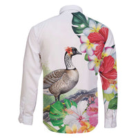 Aloha Hawaii Nene Goose Family Matching Short Sleeve Bodycon Dress and Hawaiian Shirt Tropical Flowers Watercolor Stylized LT14 - Polynesian Pride