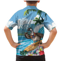 Aloha Hawaii Shaka Nene Goose Family Matching Mermaid Dress and Hawaiian Shirt Surfing Take It Easy LT14 - Polynesian Pride