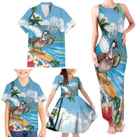 Aloha Hawaii Shaka Nene Goose Family Matching Tank Maxi Dress and Hawaiian Shirt Surfing Take It Easy LT14 - Polynesian Pride