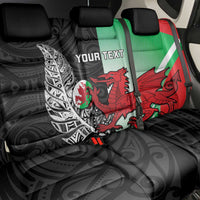 New Zealand and Wales Rugby Custom Back Car Seat Cover Aotearoa All Black Combine Welsh Dragon LT14 - Polynesian Pride