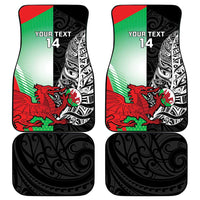 New Zealand and Wales Rugby Custom Car Mats Aotearoa All Black Combine Welsh Dragon LT14 - Polynesian Pride