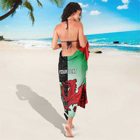 New Zealand and Wales Rugby Custom Sarong Aotearoa All Black Combine Welsh Dragon LT14 - Polynesian Pride