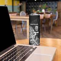 New Zealand and Wales Rugby Custom Skinny Tumbler Aotearoa All Black Combine Welsh Dragon LT14 - Polynesian Pride