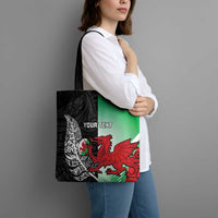 New Zealand and Wales Rugby Custom Tote Bag Aotearoa All Black Combine Welsh Dragon LT14 - Polynesian Pride