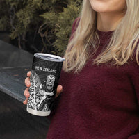 New Zealand and Wales Rugby Custom Tumbler Cup Aotearoa All Black Combine Welsh Dragon LT14 - Polynesian Pride