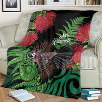 Meri Kirihimete New Zealand Blanket Piwakawaka Koru Fern Mix Pohutukawa LT14 - Polynesian Pride