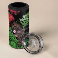 Meri Kirihimete New Zealand 4 in 1 Can Cooler Tumbler Piwakawaka Koru Fern Mix Pohutukawa LT14 - Polynesian Pride