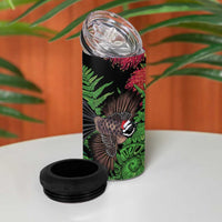 Meri Kirihimete New Zealand 4 in 1 Can Cooler Tumbler Piwakawaka Koru Fern Mix Pohutukawa LT14 - Polynesian Pride