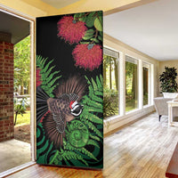 Meri Kirihimete New Zealand Door Cover Piwakawaka Koru Fern Mix Pohutukawa LT14 - Polynesian Pride