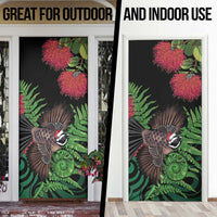 Meri Kirihimete New Zealand Door Cover Piwakawaka Koru Fern Mix Pohutukawa LT14 - Polynesian Pride
