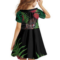 Meri Kirihimete New Zealand Family Matching Summer Maxi Dress and Hawaiian Shirt Piwakawaka Koru Fern Mix Pohutukawa LT14 - Polynesian Pride