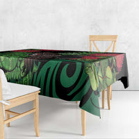 Meri Kirihimete New Zealand Tablecloth Piwakawaka Koru Fern Mix Pohutukawa LT14 - Polynesian Pride