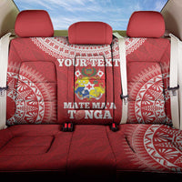 Custom Tonga Mate Maa Back Car Seat Cover Go Champions Tongan Ngatu - Red