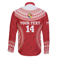 Custom Tonga Mate Maa Family Matching Summer Maxi Dress and Hawaiian Shirt Go Champions Tongan Ngatu - Red LT14 - Polynesian Pride