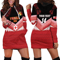 Custom Mate Maa Tonga XIII Hoodie Dress Tongan Kupesi Ngatu - Rugby Style LT14 - Polynesian Pride
