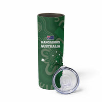 Tonga And Australia Rugby Skinny Tumbler Mate Maa Tongan Ngatu Mix Kangaroos Aboriginal LT14 - Polynesian Pride