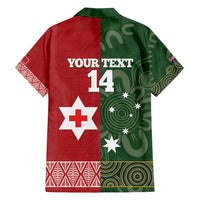 Custom Mate Maa Tonga And Kangaroo Australia Family Matching Tank Maxi Dress and Hawaiian Shirt Tongan Kupesi Mix Aboriginal Art LT14 - Polynesian Pride