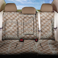 Brown Aloha Hawaii Shell Lei Back Car Seat Cover Palaka Hebrew Cone Honey Cowrie Elegant Curves - Polynesian Pride