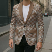 Brown Aloha Hawaii Shell Lei Blazer Palaka Hebrew Cone Honey Cowrie Elegant Curves - Polynesian Pride