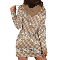 Brown Aloha Hawaii Shell Lei Hoodie Dress Palaka Hebrew Cone Honey Cowrie Elegant Curves LT14 - Polynesian Pride