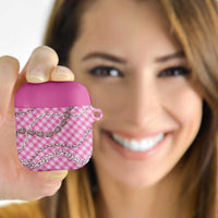Pink Aloha Hawaii Shell Lei AirPods Case Palaka Hebrew Cone Honey Cowrie Elegant Curves - Polynesian Pride