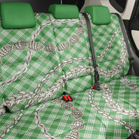 Green Aloha Hawaii Shell Lei Back Car Seat Cover Palaka Hebrew Cone Honey Cowrie Elegant Curves - Polynesian Pride