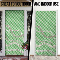 Green Aloha Hawaii Shell Lei Door Cover Palaka Hebrew Cone Honey Cowrie Elegant Curves - Polynesian Pride