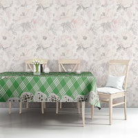 Green Aloha Hawaii Shell Lei Tablecloth Palaka Hebrew Cone Honey Cowrie Elegant Curves - Polynesian Pride