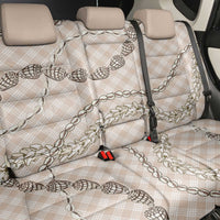 Beige Aloha Hawaii Shell Lei Back Car Seat Cover Palaka Hebrew Cone Honey Cowrie Elegant Curves - Polynesian Pride