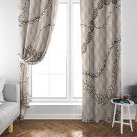 Beige Aloha Hawaii Shell Lei Window Curtain Palaka Hebrew Cone Honey Cowrie Elegant Curves - Polynesian Pride