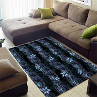 Purple Paradise Hawaii Shell Lei Area Rug Hawaiian Sunrise Shell Hebrew Cone Plumeria - Polynesian Pride