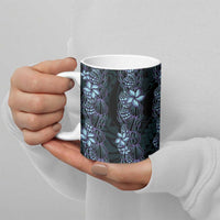 Purple Paradise Hawaii Shell Lei Ceramic Mug Hawaiian Sunrise Shell Hebrew Cone Plumeria - Polynesian Pride