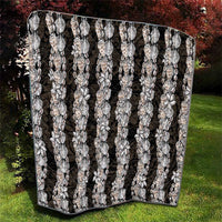 Black and Beige Hawaii Shell Lei Quilt Hawaiian Sunrise Shell Hebrew Cone Plumeria - Polynesian Pride
