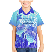 Polynesia Valentine Day Family Matching Mermaid Dress and Hawaiian Shirt Polynesian Sea Turtle Turquoise Version LT14 Son's Shirt Turquoise - Polynesian Pride