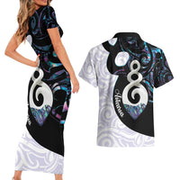 Aotearoa Pikorua Couples Matching Short Sleeve Bodycon Dress and Hawaiian Shirt NZ Twist - Bond And Love LT14 - Polynesian Pride