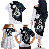 Aotearoa Pikorua Family Matching Off The Shoulder Long Sleeve Dress and Hawaiian Shirt NZ Twist - Bond And Love LT14 - Polynesian Pride