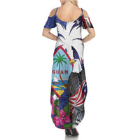 United States Guam Family Matching Summer Maxi Dress and Hawaiian Shirt USA Eagle Guahan Seal Bougainvillea LT14 - Polynesian Pride