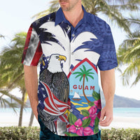 United States Guam Hawaiian Shirt USA Eagle Guahan Seal Bougainvillea LT14 - Polynesian Pride