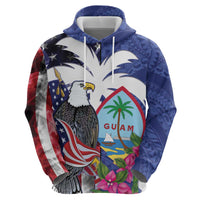 United States Guam Hoodie USA Eagle Guahan Seal Bougainvillea LT14 - Polynesian Pride