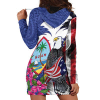 United States Guam Hoodie Dress USA Eagle Guahan Seal Bougainvillea LT14 - Polynesian Pride