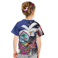 United States Guam Kid T Shirt USA Eagle Guahan Seal Bougainvillea LT14 - Polynesian Pride