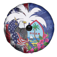United States Guam Spare Tire Cover USA Eagle Guahan Seal Bougainvillea LT14 - Polynesian Pride