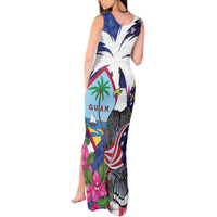United States Guam Tank Maxi Dress USA Eagle Guahan Seal Bougainvillea LT14 - Polynesian Pride
