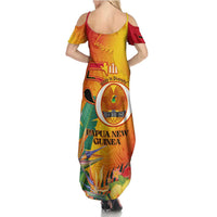 Papua New Guinea Independence Day Family Matching Summer Maxi Dress and Hawaiian Shirt 50th Anniversary Unity in Diversity LT14 - Polynesian Pride