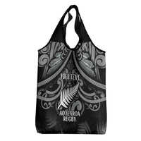 Custom New Zealand Silver Fern Rugby Grocery Bag All Black Since 1892 Aotearoa Moko Maori LT14 - Polynesian Pride