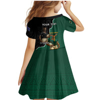 Personalised New Zealand And South Africa Rugby Family Matching Mermaid Dress and Hawaiian Shirt 2024 All Black Springboks Mascots Together LT14 - Polynesian Pride