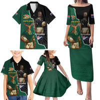 Personalised New Zealand And South Africa Rugby Family Matching Puletasi and Hawaiian Shirt 2024 All Black Springboks Mascots Together LT14 - Polynesian Pride