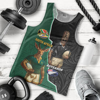 Personalised New Zealand And South Africa Rugby Men Tank Top 2024 All Black Springboks Mascots Together LT14 - Polynesian Pride