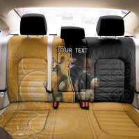 Personalised New Zealand And Australia Rugby Back Car Seat Cover 2024 All Black Wallabies Mascots Together LT14 - Polynesian Pride