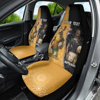 Personalised New Zealand And Australia Rugby Car Seat Cover 2024 All Black Wallabies Mascots Together LT14 - Polynesian Pride
